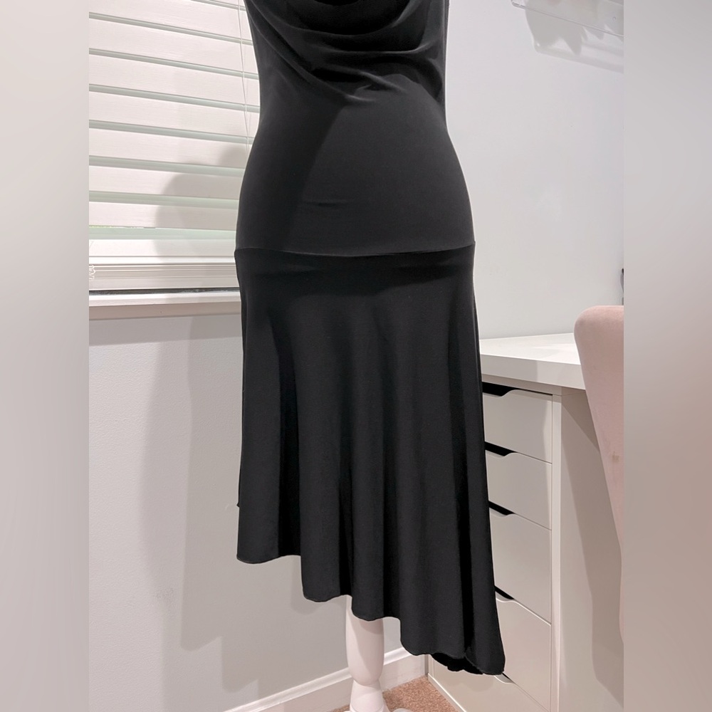 Vintage Heart Throb Asymmetrical Black Dress - Picture 2 of 8